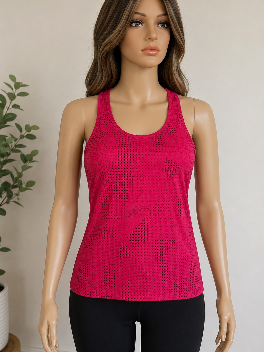 Lucy Women’s Pink Athletic Pullover Sports Top Racerback Workout Tank size S